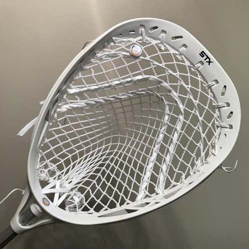 White STX Eclipse Strung w/ StringersShack 12D Soft Mesh