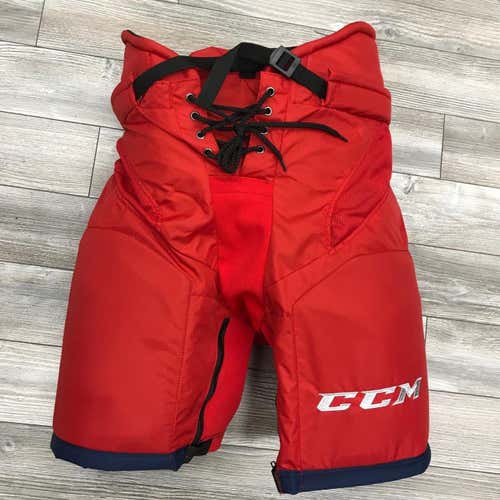NEW! CCM HP35 PANTS MEDIUM COLUMBUS BLUE JACKETS PRO STOCK HOCKEY RED NAVY
