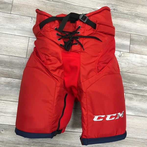NEW! CCM HP35 PANTS MEDIUM COLUMBUS BLUE JACKETS PRO STOCK HOCKEY RED NAVY