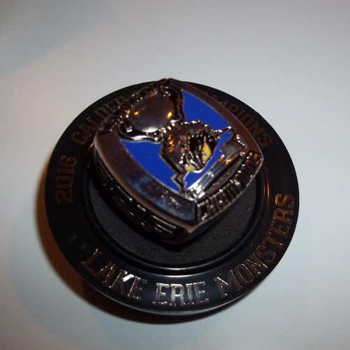 New CLEVELAND( LAKE ERIE ) MONSTERS AHL CHAMPIONSHIP CALDER CUP   HOCKEY RING