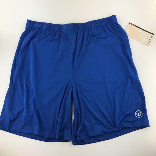 NEW! WARRIOR GYM SHORTS L LARGE ROYAL BLUE HOCKEY PLAYER