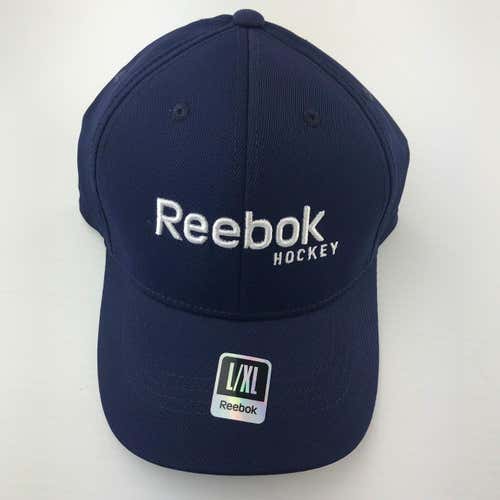NEW! REEBOK HOCKEY CAP HAT NAVY LARGE X-LARGE FLEX
