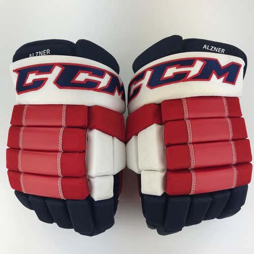 NEW CCM HG4RRP WASHINGTON CAPITALS NHL PRO STOCK HOCKEY PLAYER GLOVES 14" ALZNER