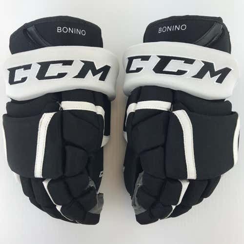 NEW! CCM HG12 PITTSBURGH PENGUINS NHL PRO STOCK HOCKEY GLOVES 14" BONINO SHOT BL