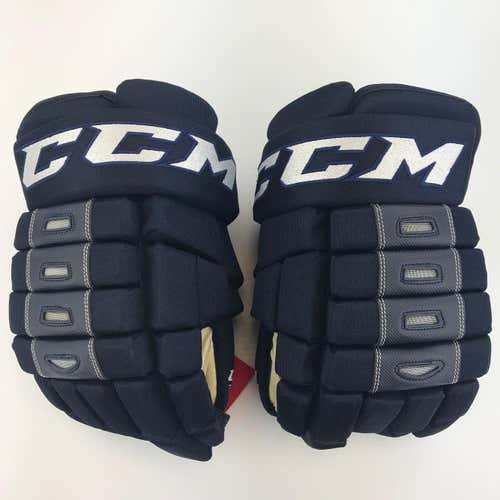 NEW! CCM HG4RRP FLORIDA PANTHERS NHL PRO STOCK HOCKEY GLOVES 14" TEAM NAVY 4ROLL