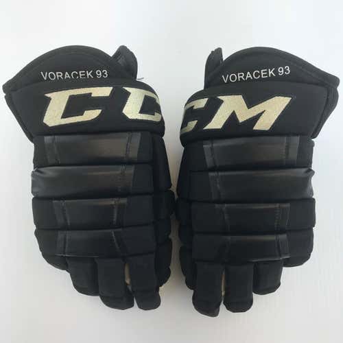 NEW! CCM HG97 PHILADELPHIA FLYERS NHL PRO STOCK HOCKEY PLAYER GLOVES 14" VORACEK