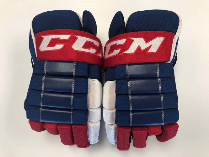 NEW! CCM HG4RXP MONTREAL CANADIENS PRO STOCK HOCKEY RETURN PLAYER GLOVES 14"