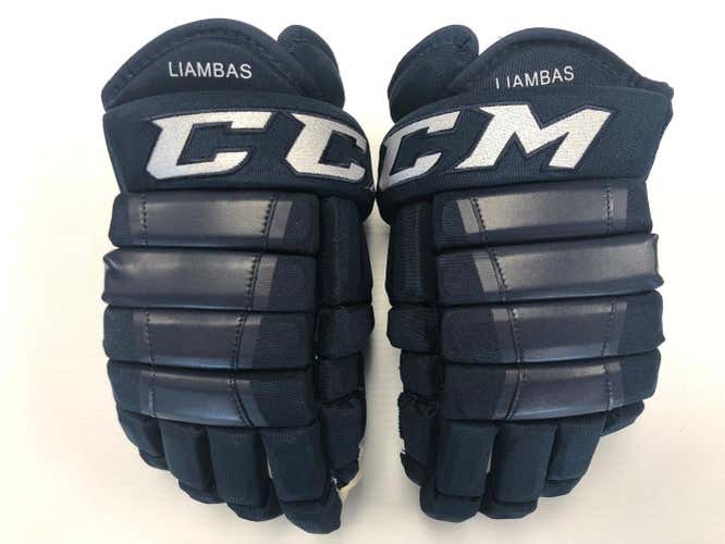 NEW! CCM HG97 MILWAUKEE ADMIRALS AHL PRO STOCK RETURN HOCKEY GLOVES 14" LIAMBAS