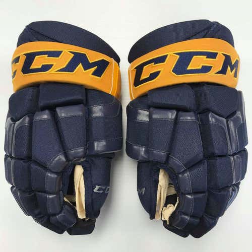 NEW CCM HG50XP BUFFALO SABRES NHL PRO STOCK HOCKEY PLAYER GLOVES 14"