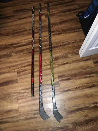 3 Broken Bauer Sticks
