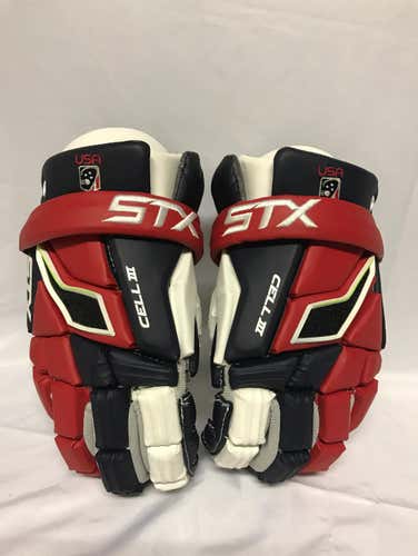 Team Issued USA STX Cell 3 Lacrosse Gloves (SS20)- Size 13”
