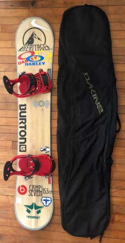 Camp Seven Heritage Snowboard (153cm) w/ Rome Bindings - Dakine bag included