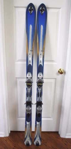 K2 T: NINE FLIGHT SKIS SIZE 164CM CM TYROLIA BINDINGS