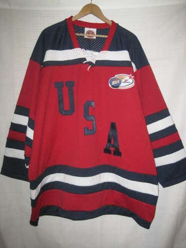 Team USA LaBatt Blue USA Pond Hockey Championships Hockey Jersey XL red NWOT NEW