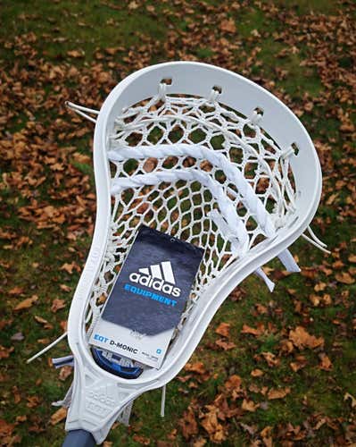 adidas Performance EQT Lacrosse Head CE2461 Strung w/Semi Soft & Mid High Pocket