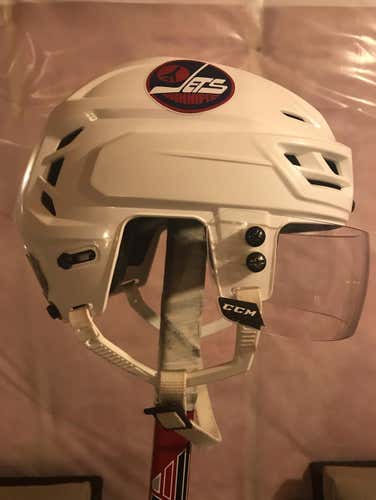 CCM RESISTANCE 100 Hockey Helmet White Winnipeg Jets Heritage Classic
