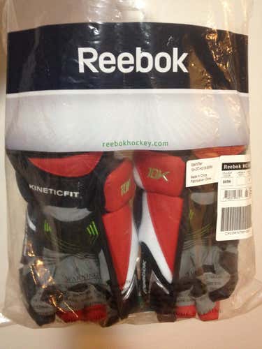 New Reebok HG 10K Hockey Gloves Senior 15" - Black/Red/White