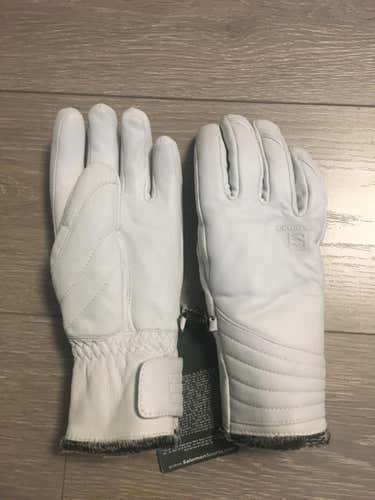 NEW SALOMON LEATHER Women's Ski WINTER Gloves