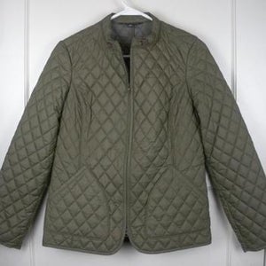 Banana Republic Army Green Quilted Insulated Jacket Coat Women's Size: S