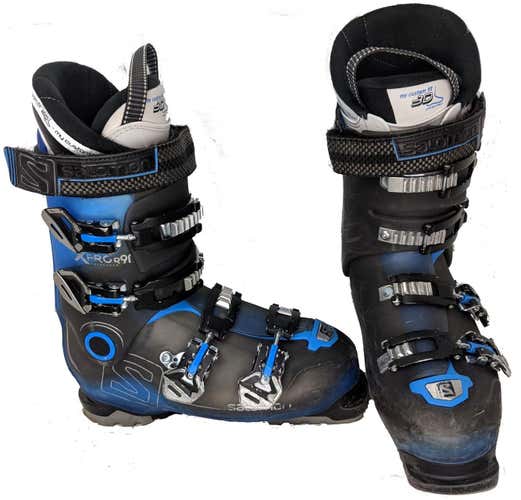 Salomon X-Pro Energyzer R90 Ski Boots - Mondo 28.5 Blue/Blk/White - USED