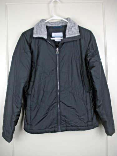 COLUMBIA INTERCHANGE Black Insulated Jacket w/ Fleece Collar Women's Size: S