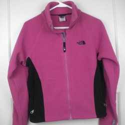 The North Face Pink/Black Fleece Jacket Full Zip Women's Size: XS