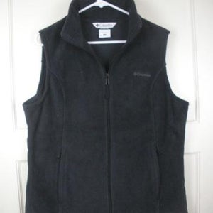 Columbia Black Full Zip Fleece Vest Jacket Women's Size: L