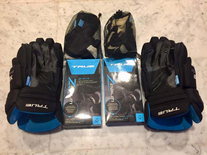 TRUE XC9 14” Black Gloves With THREE Sets Of Palms!!!