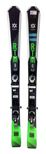 2017-18 Volkl RTM 8.0 Skis 144 cm with SPX 12 Dual WTR Bindings - USED - Gold