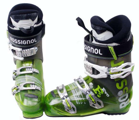 Rossignol Evo R Ski Boots Mondo 29.5 Mens 11.5 Green/Gray-USED