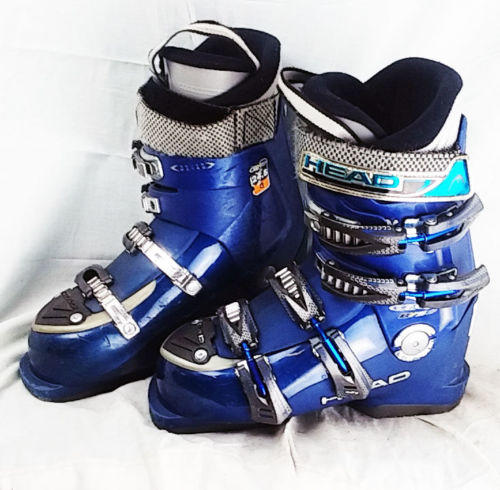 Head BYS HP Ezon 2 Ski Boots - Mondo 23.5 / Mens 5.5 / Womens 6.5 - Blue - USED