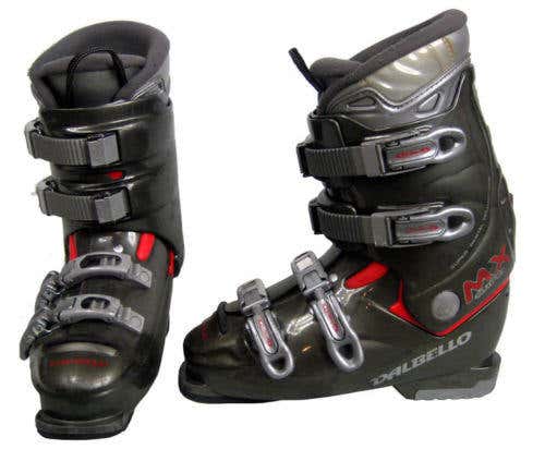 Dalbello MX Super Ski Boots -USED- Mondo 28, Mens 10 Olive/Red
