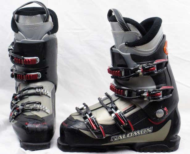 Salomon Mission 550 Ski Boots Mondo 28.5 Mens 10.5 Black/Gray/Red-USED