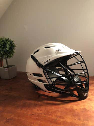 Adult Cascade CPV-R Lacrosse Helmet With Chinstrap White