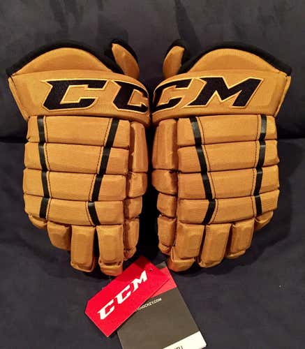 CCM 4 ROLL 14” CUSTOM TAN BRAND NEW w/TAG HOCKEY GLOVES (HG4PC)