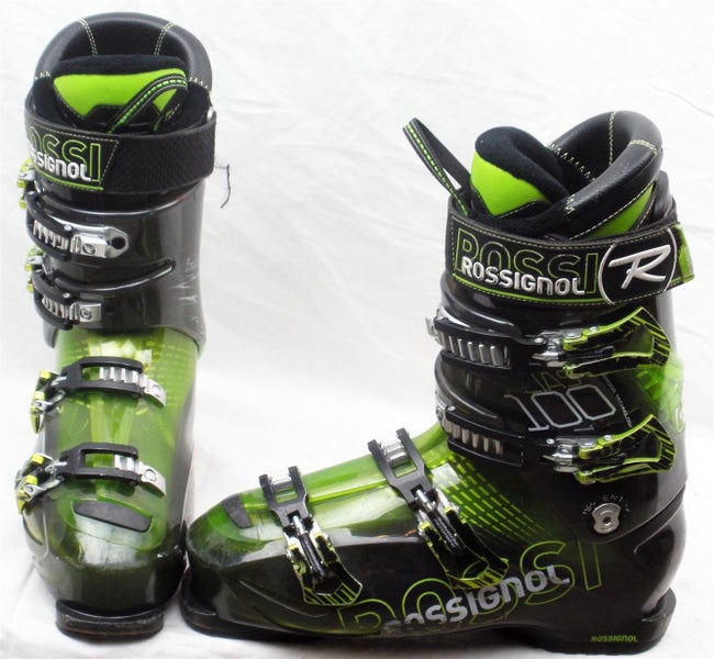 Rossignol Alias Sensor 100 Mens Ski Boots Mondo 30.5 Mens 12.5 Black/Green-USED