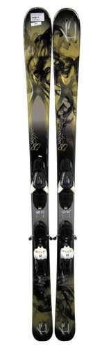 K2 Potion 80x Women's 160 cm Skis with L10 Bindings Gold/Black - USED Standard