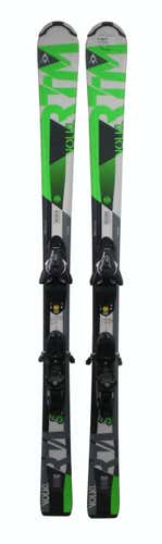 Volkl RTM 8.0 158cm Skis with Z12 Bindings Black/White/Green-USED-Gold