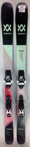 2017-18 Volkl Yumi 84 Womens Skis 154 cm with Warden 11 Bindings - USED - Gold