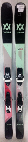 2017-18 Volkl Yumi 84 Womens Skis 154 cm with Warden 11 Bindings - USED - Gold