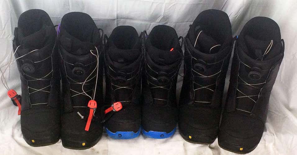 Men's Assorted BOA Snowboard Boots - One Pair - Size 12 - USED