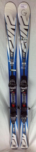 K2 Ikonic RX 149 cm Skis with M3 10.0 Bindings Blue/White/Gray - USED - R - Gold