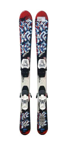 K2 AMP Indy JSL 11 Youth Skis 112 cm with Adjustable Bindings - USED