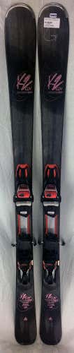2017-18 K2 Luv Machine 74 Ti 153 cm Skis w/Marker ERC 11 Bindings - USED - Gold