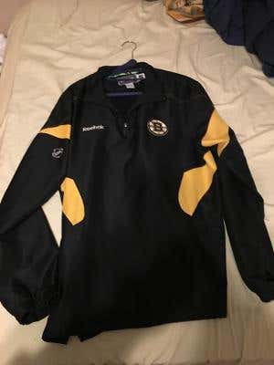New Reebok Boston Bruins quarter zip jacket