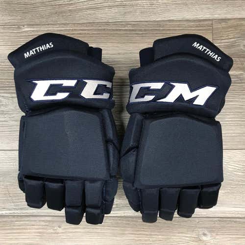 NEW! CCM TACKS WINNIPEG JETS NHL PRO STOCK GLOVES 15" MATTHIAS SHOT BLOCKERS