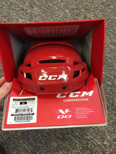 Brand New Prostock CCM V08 Helmet Size Medium Color Red 85.00