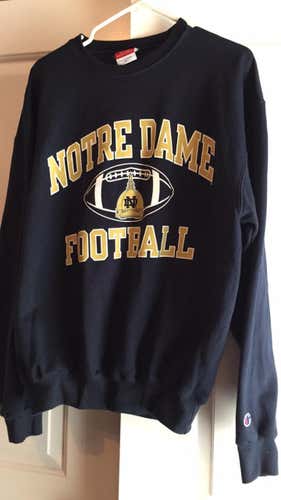 NCAA Notre Dame Football Sweater Sweatshirt Size Large Navy Blue