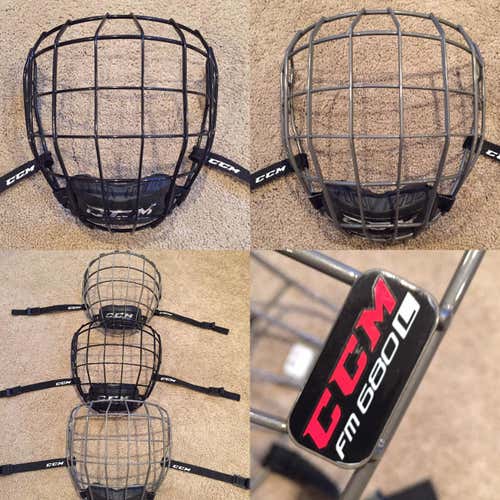 CCM FM 680 CAGES BLACK OR SILVER (LIKE NEW)
