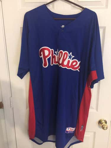 2 philadelphia phillies BP Jerseys 100% Authentic Size 52 And 54 *No Trades*